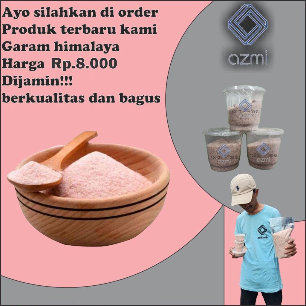 Himalayan Pink Salt Garam Natural Himalaya Repack 100 Gr