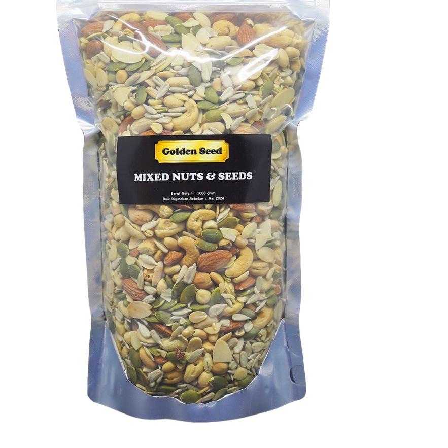 

Ω MIXED NUTS & SEEDS 1 KG PREMIUM - TRAIL MIX NUT & SEED - MIXNUT 1000 GRAM ✩