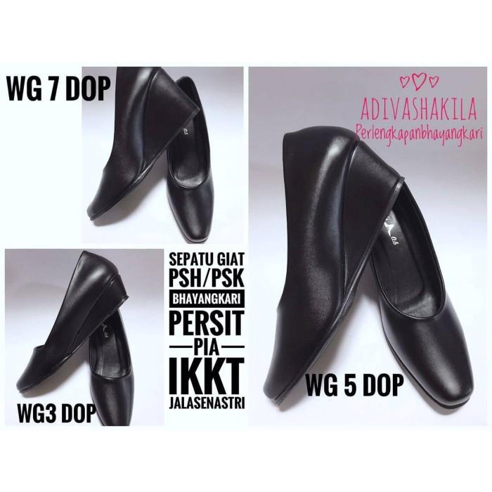 Terlaris Sepatu Wedges Dop Erasmas Psh Bhayangkari Psk Persit Pia Jalasenastri