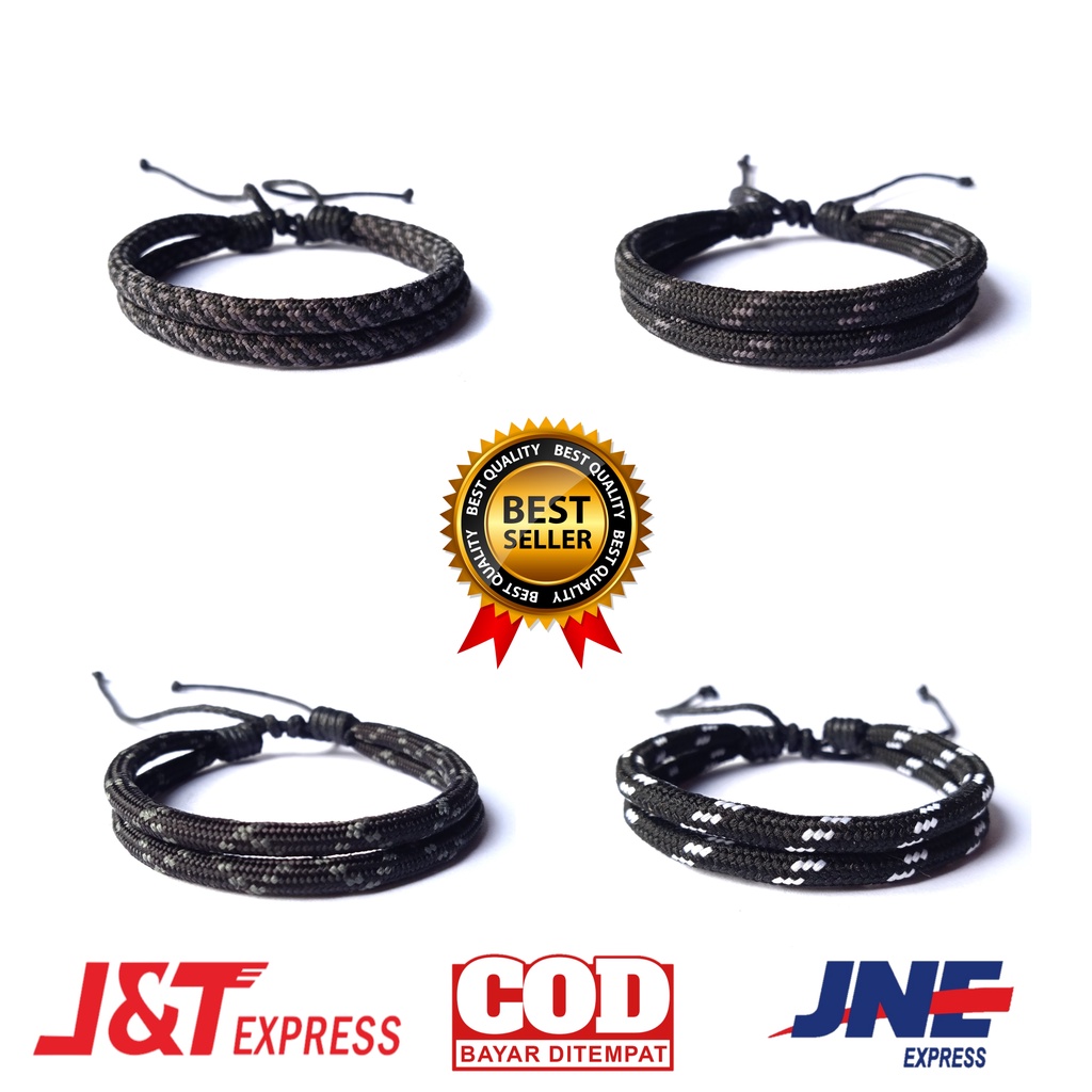 Gelang Tali Paracord 2 Rangkap Gelang Paracord Kekinian Pria Dan Wanita Keren
