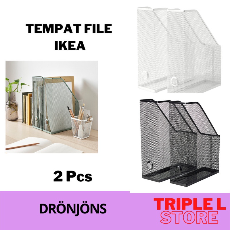 

Tempat File Organizer Dokumen Kertas Kantor Majalah File Folder Besi Putih 2 Pcs DRONJONS