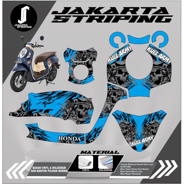 Decal Sticker / stiker motor Scoopy New 2021-2023 Custom Full body Decal Scoopy New