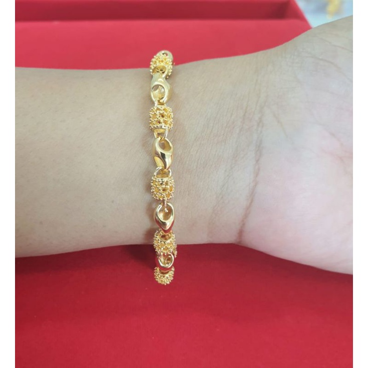 gelang rantai bambu/gelang motif bambu/gelang
