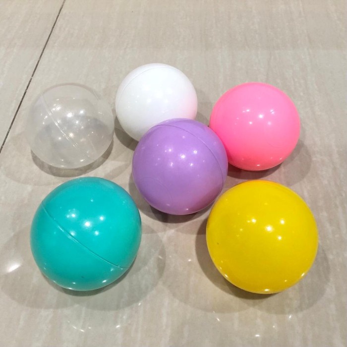 mainan anak  mainan anak mandi bola pelangi bening pastel isi 100 cerah tebal - pastel(A6L6) Best Se