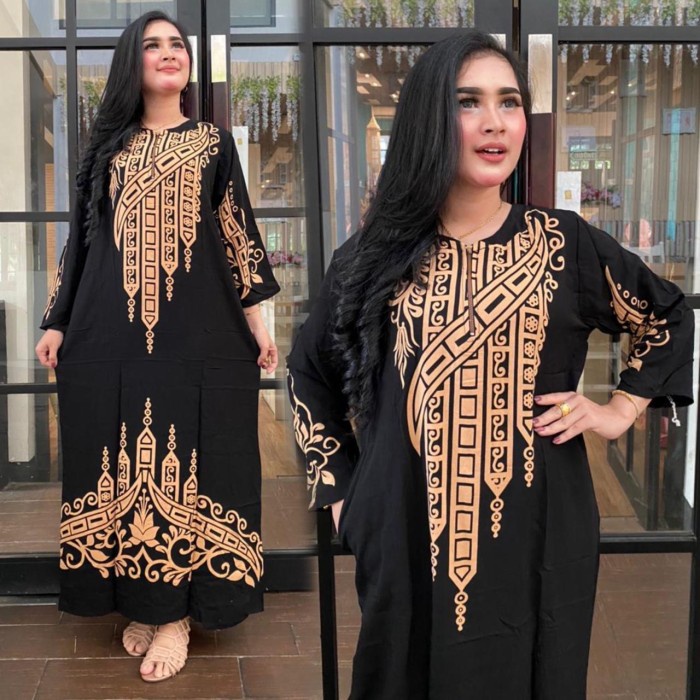 Gamis Arabian Daster Panjang Longdress Arabian Gamis Kaftan Arab (Y2B8) Jumbo Crinkle Airflow Kaftan