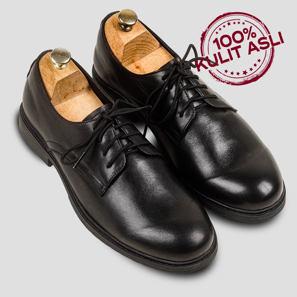 Sepatu Pria / Sepatu Kulit / Sepatu Formal / Sepatu Pantofel Jackwell Allen Black 1602