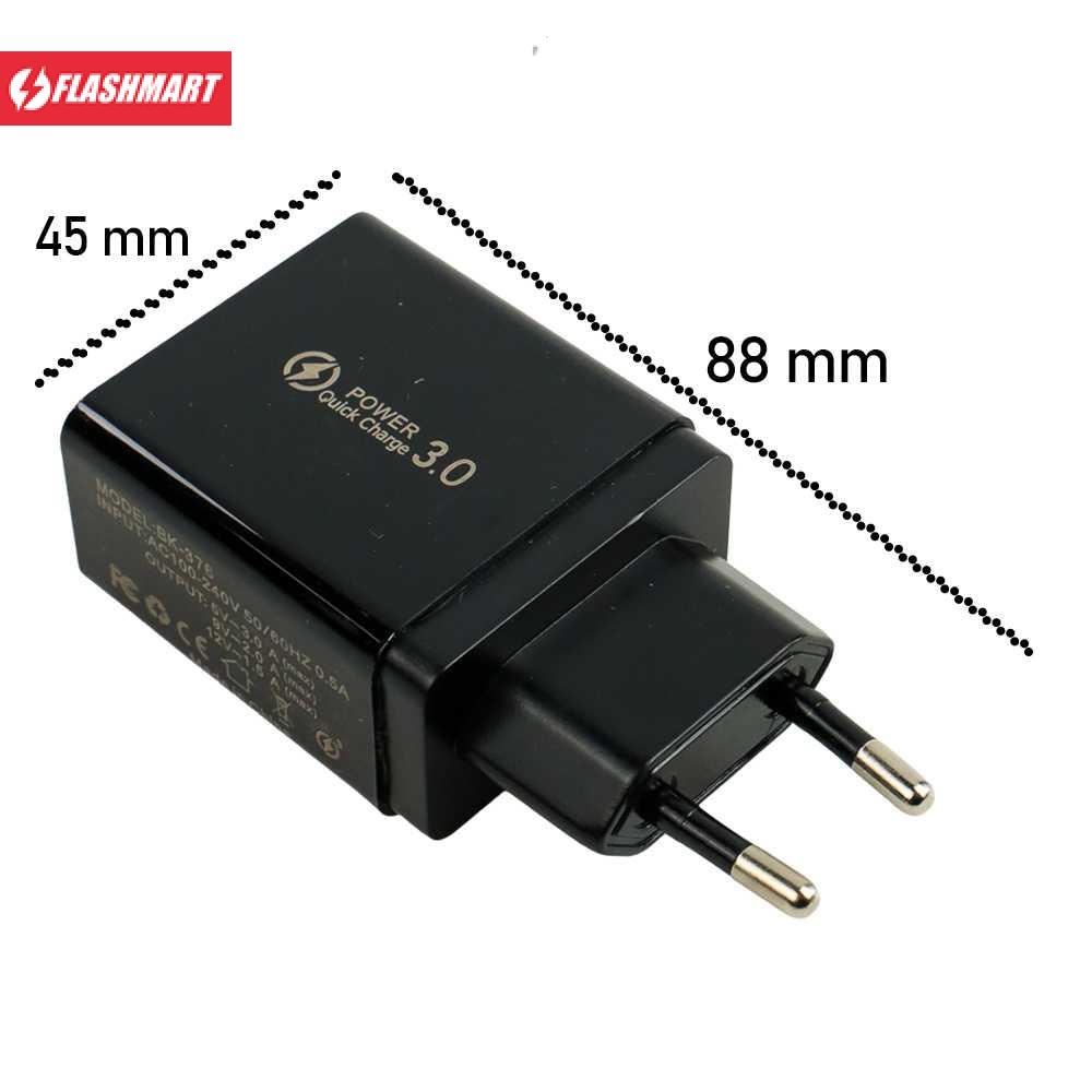 Flashmart Charger USB Fast Charging QC 3.0 4 Port 48 W - BK-376