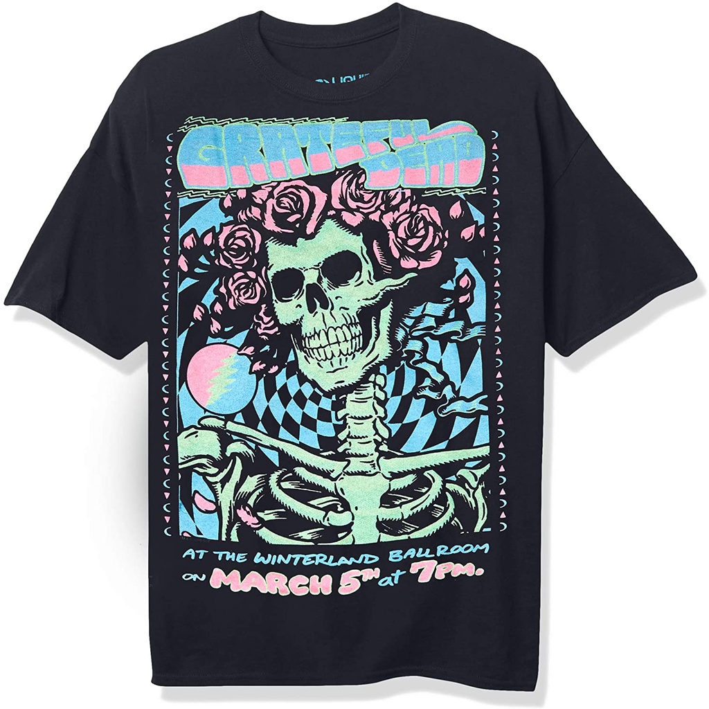 KAOS Liquid Blue Grateful Dead Gd Bertha Blacklight T-Shirt