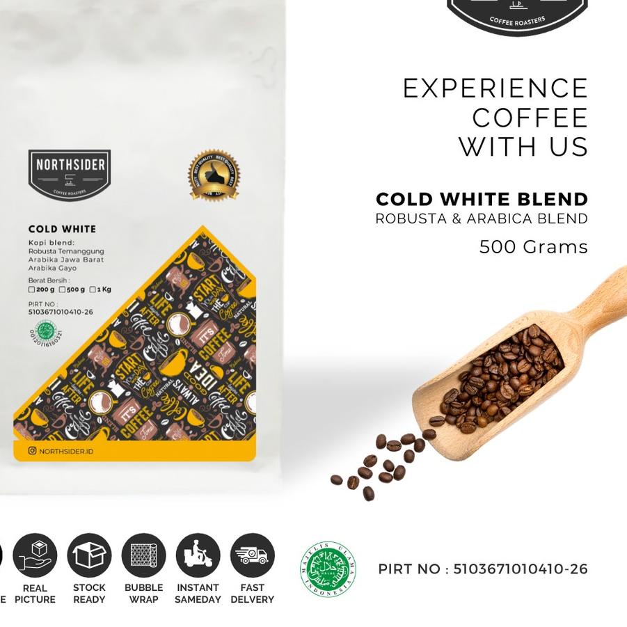 

➱ BIJI KOPI SUSU COLD WHITE BLEND - 500GR NORTHSIDER COFFEE ➩