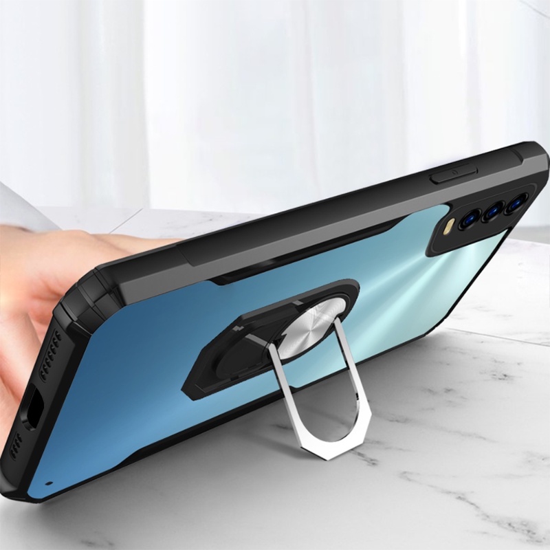 Transparan Holder Case Xiaomi MI POCO M5 X3 M4 M3 Pro X3 NFC X3 GT F3 4G 5G Casing Ring Anti Jatuh Stand Penyangga SoftCase