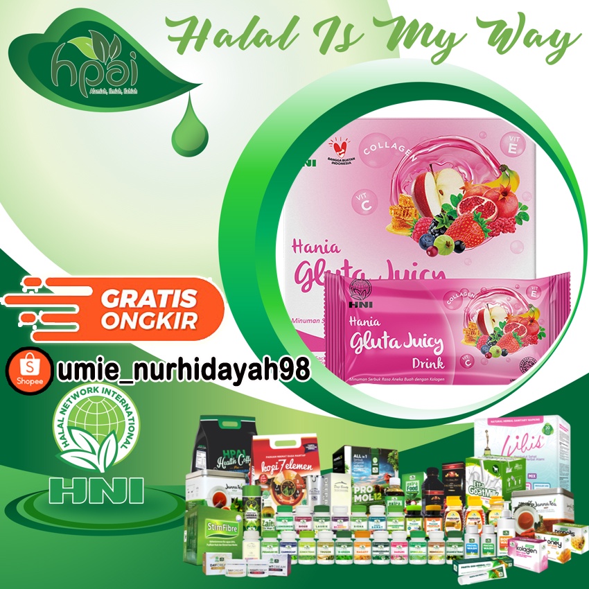 

HANIA GLUTA JUICE DRINK dan Juicy FibDrink HNI HPAI