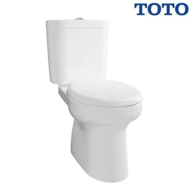 Closet Duduk Toto Cw 421 Jw Original + Tutup Soft Closing Tc 505 Sw