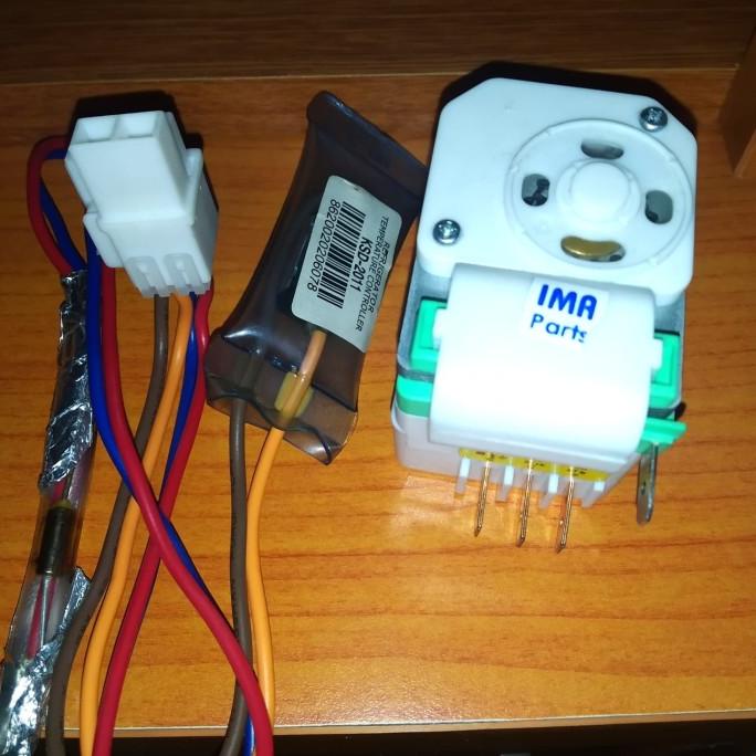 defrost, fiush, bimetal + timer kulkas buat kulkas merk lg