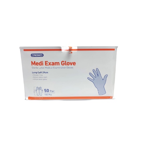 Sarung Tangan Steril Medical Exam Glove Sterile Long Cuff / Medical Exam Glove Long Cuff 29cm PERBOX - ONEMED