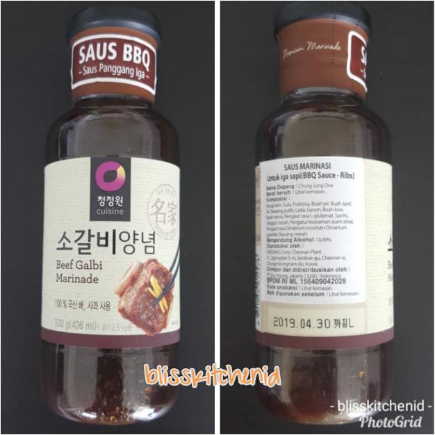 

Bumbu Marinade Beef Short Rib Galbi / Kalbi Sauce Chung Jung One 500gr