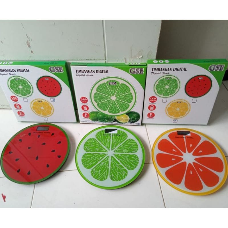 TIMBANGAN BADAN LUCU /TIMBANGAN BADAN DIGITAL LUCU MOTIF BUAH 180KG