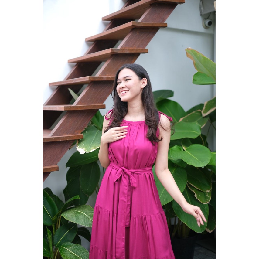 Dress Dres Polos Panjang Tanpa Lengan Tali BH Singlet Panjang Jumbo Melisa Rempel