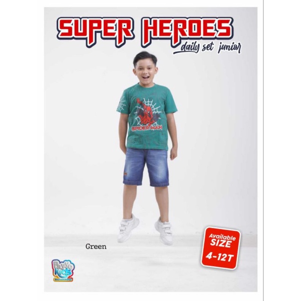 Set Jeans Super Hero by Payyo kids/setelan anak cowok 4-12T