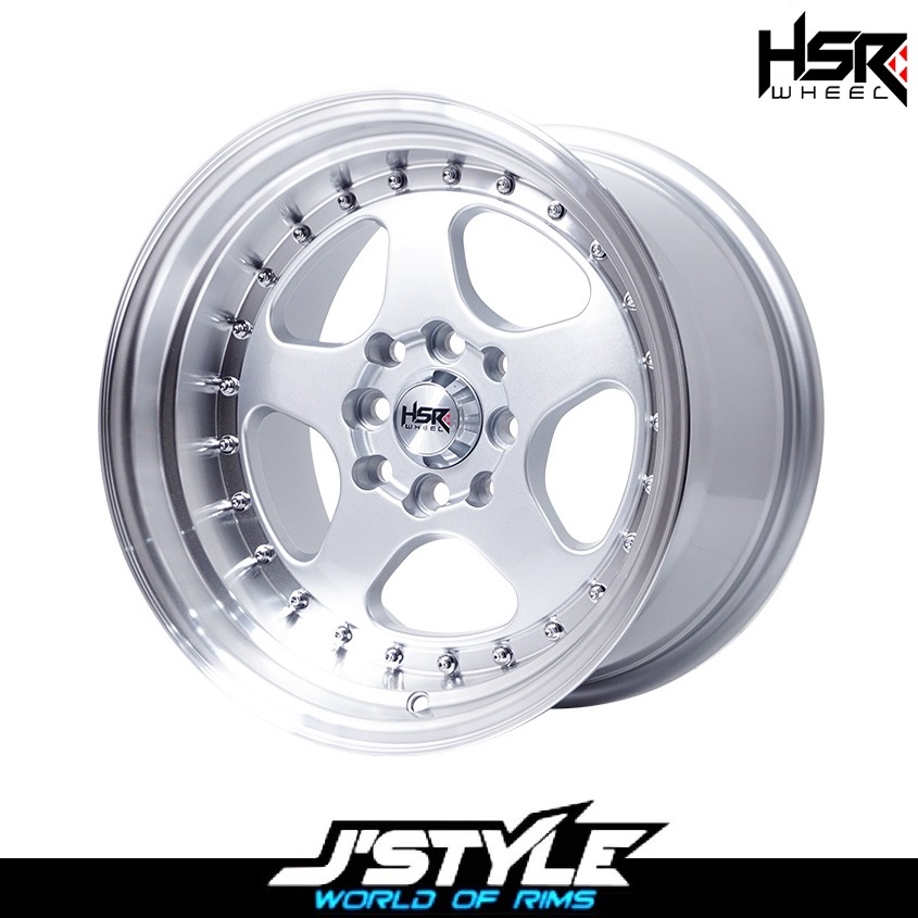 Velg Ring 15 Celong Lebar HSR Wheel BURN Ring 15 X 8/9 Hole 8X100-114,3 ET20 Silver Machine Lips