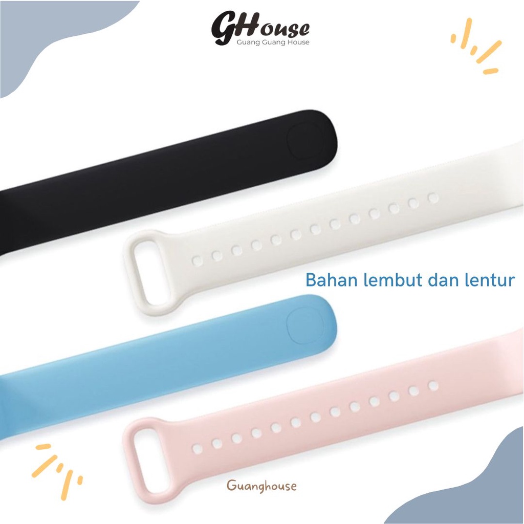 Strap Redmi Smart Band 2 Silicone Tali Pengganti Xiaomi Redmi Band 2 Bahan Silikon Polos Warna