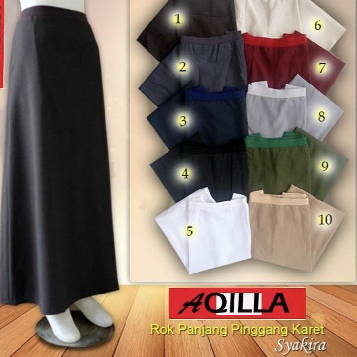 Ready Stok ROK KERJA WANITA || Rok panjang wanita || Rok kantor hitam || Rok bahan model A-line musl