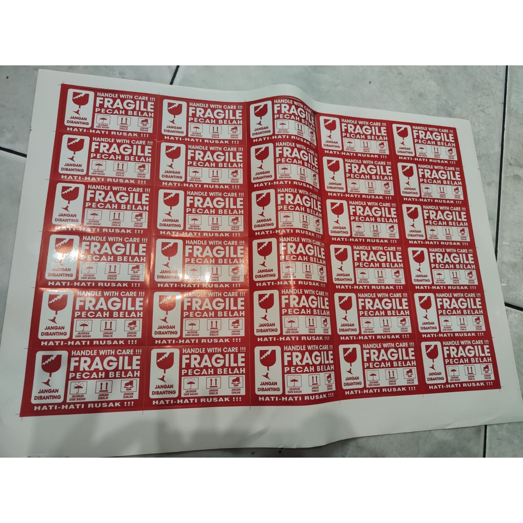 

Label Stiker Fragile / Sticker Fragile Awas Pecah Jangan Dibanting