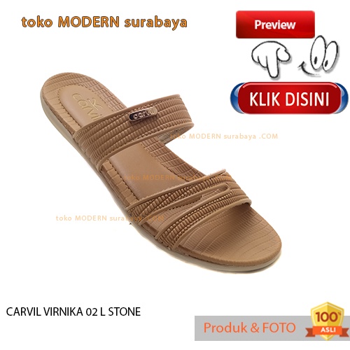 Sandal wanita casual sendal slide flat selop cewe trepes CARVIL VIRNIKA 02 L