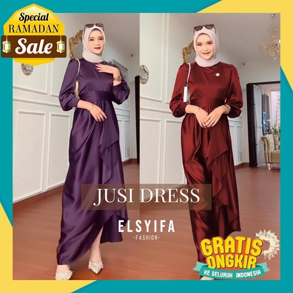 Nando Gamis Vltn 2 Satin Silk Import Bkk Bangkok Premium Quality Free Belt Premium Gamis Terbaru 202