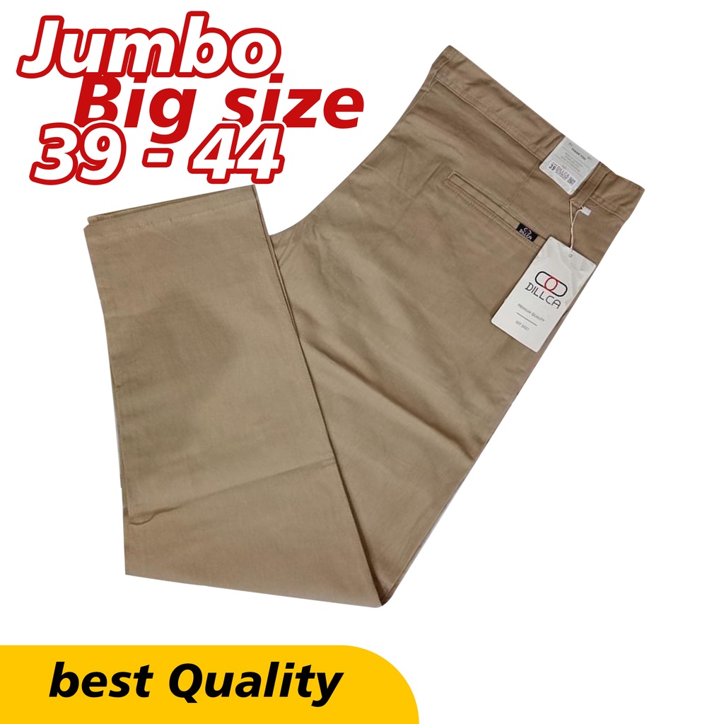 DILLCA - BIG SIZE CHINOS PANJANG JUMBO CHINOS STREET  PREMIUM FULL PEPING HALUS MELAR PREMIUM DISTRO