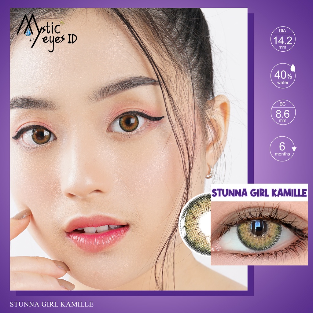 [✅COD] MYSTICEYES SOFTLENS NORMAL STUNNA GIRL SOFLENS WARNA 14.2MM KADAR AIR 40% LENSA KONTAK