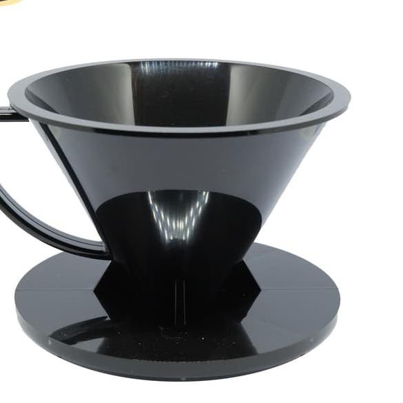✪ SUJI V60 Plastic Dripper / Pour Over Kit / Penuang Kopi Black 01 ♣