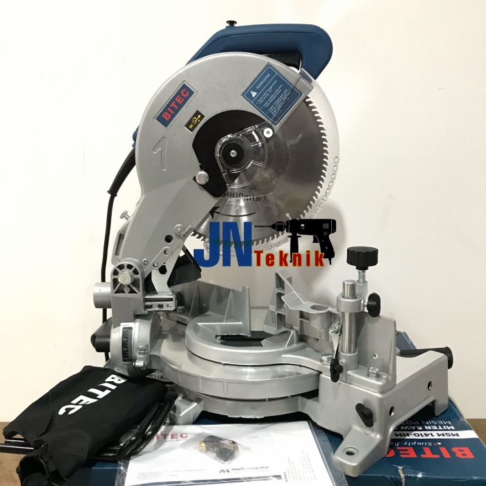 Terlaris Saw Mesin Potong Alumunium 10 Inch Bitec Msm 1410-Hm / Miter Saw Bitec 10"