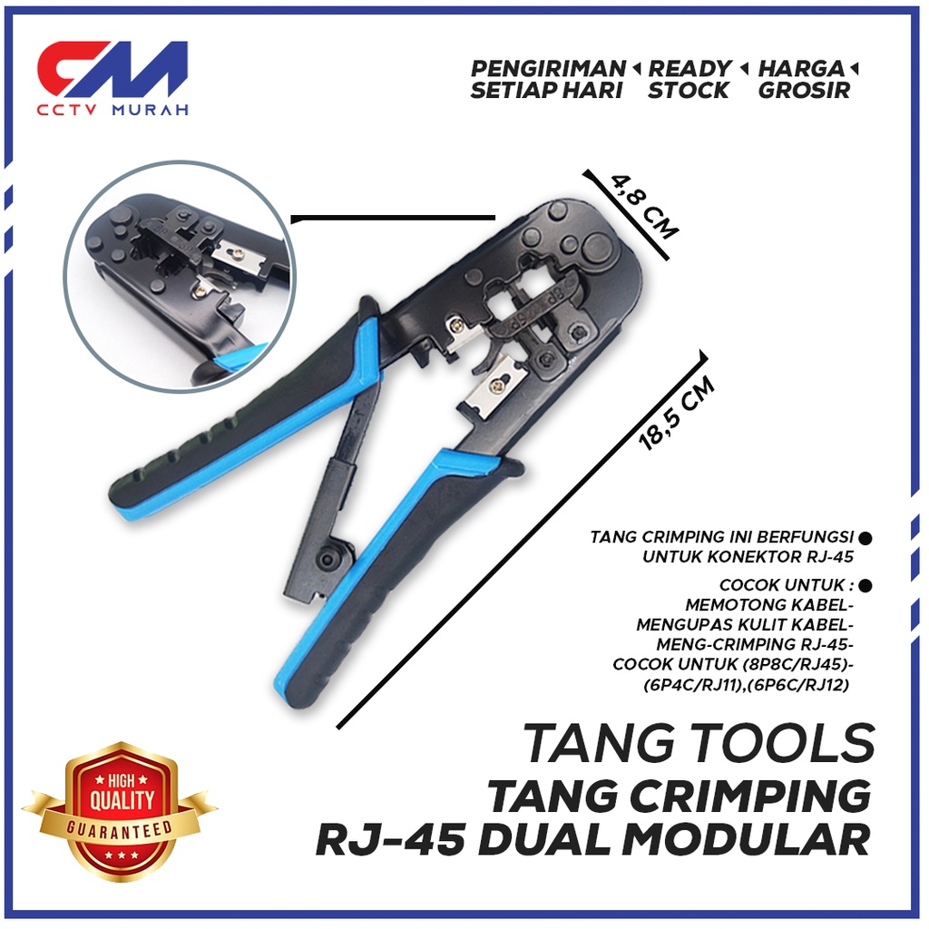 TANG CRIMPING RJ45 || Tools Crimping Rj45 Dual Modular TL-5684R