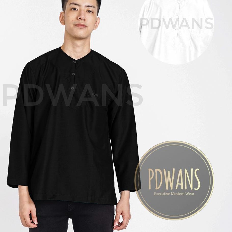 ✼ BAJU KOKO POLOS KATUN RAYON Koko Baju Koko Lengan Panjang PUTIH ➮