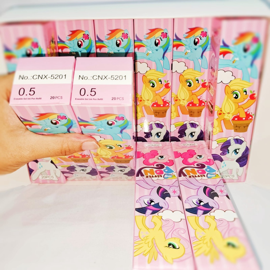 BOX ISI TINTA PULPEN GEL ISI 20 PC TINTA HITAM MODEL UNICORN CUTE LUCU HARGA TERMURAH STATIONARY UNIK LENGKAP BEST QUALITY