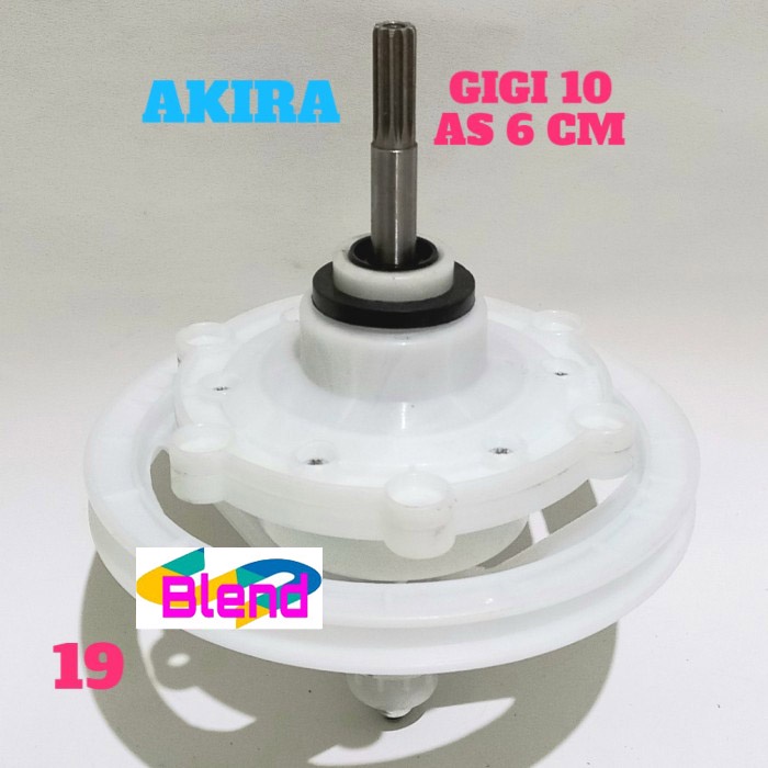 Gear Box Mesin Cuci No.19 Model AKIRA Gigi 10 AS 6 cm/Gearbox Umum