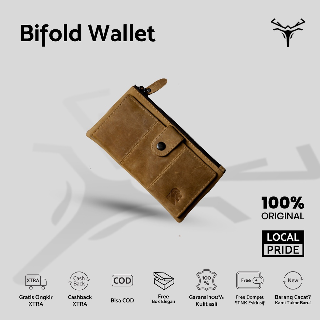 Dompet Kulit Asli | Bifold Wallet | Dompet | Dompet Murah | Dompet Panjang | Dompet Kulit Pria Panja