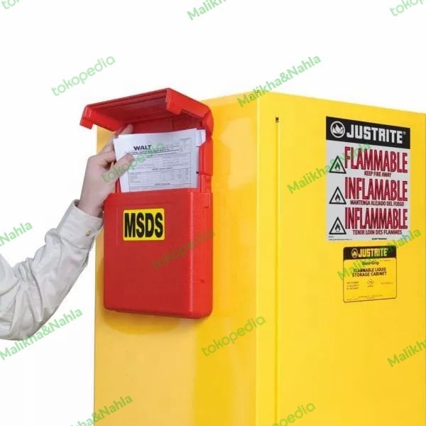 

] Document Storage Box For SDS Sheets, Medium-Sized, Polyethylene