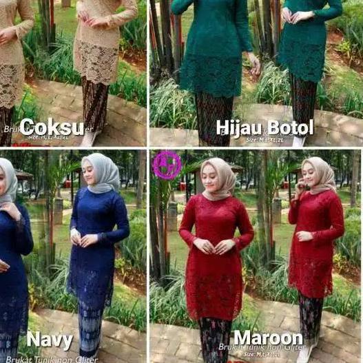 ► KEBAYA / KEBAYA BRUKAT / KEBAYA MODERN / ATASAN KEBAYA / BAJU KEBAYA MODERN / KEBAYA BROKAT / TUNI