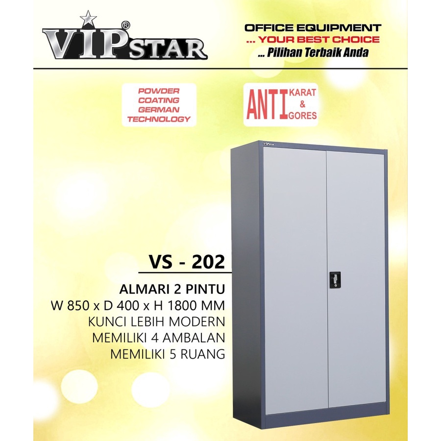 Lemari Arsip Besi 2 Pintu / Lemari Dokumen Besi 2 Pintu / Lemari Kantor Besi 2 Pintu / Cupboard Besi