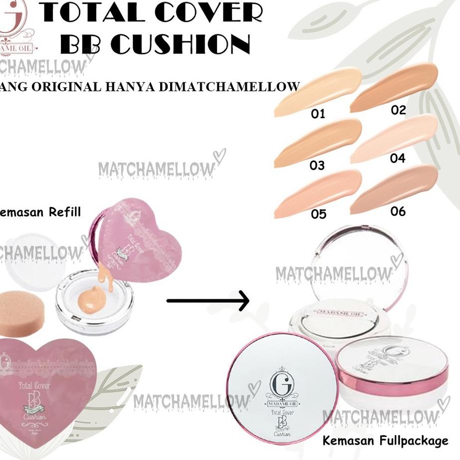 ✤ ❄️MATCHA❄️ MADAME GIE TOTAL COVER BB CUSHION - FULLSIZE REFILL BB CUSHION  ❁