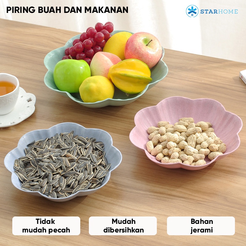 Piring Jerami Piring Buah Snack Gorengan Piring Saji Wheat Plate Piring Makan