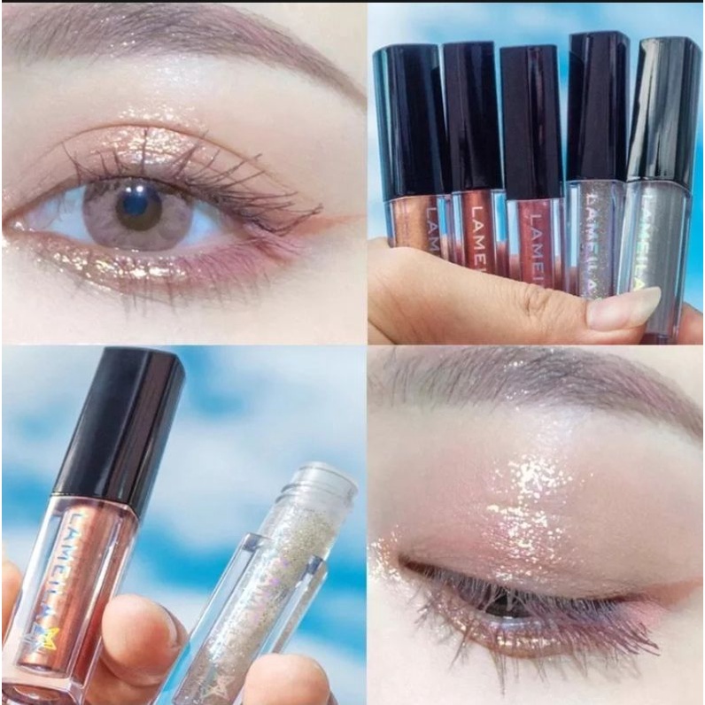 Lameila Liquid Glitter Eyeshadow Pearl Light Highlight Handaiyan Eye Beauty Korean Make Up Korea Kpop Glitter Mata Blink Twinkle Cosmetic Wedding Party Cosplay Kosmetik Pallete