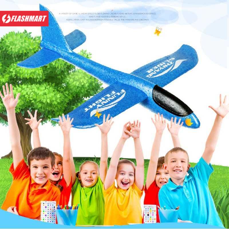 Flashmart Mainan Pesawat DIY Hand Throw Foam Aeroplane Flying Glider - TY0310