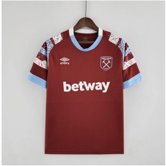 jersey  JERSEY BOLA WEST HAM HOME NEW 2022-2023 22 23 GRADE ORI IMPORT - maroon, M(D6U5) Jersey Bola