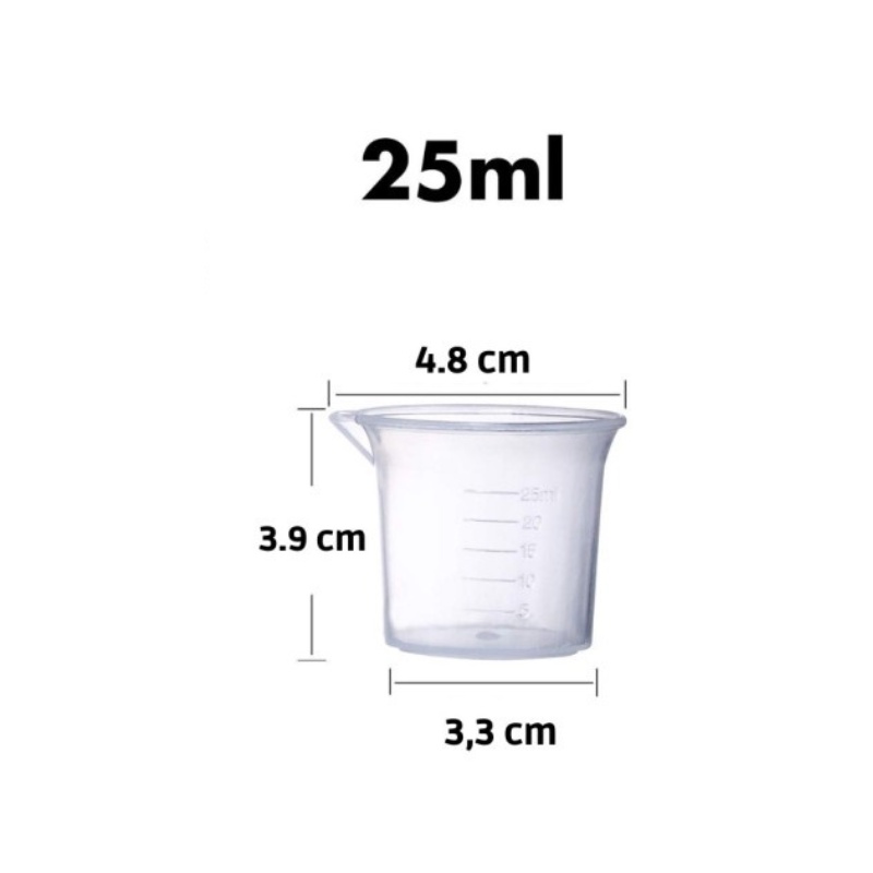 Beaker Measuring Cup Bahan PP Gelas Takar Lab Gelas Ukur Cairan Kimia - 25ML