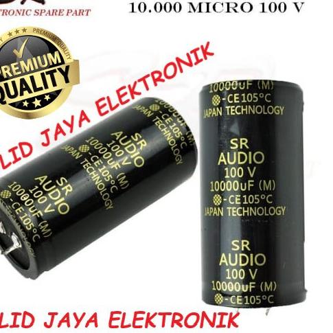 ▲ CAPASITOR ELKO 10000 UF 100 V ELCO SR AUDIO KAPASITOR 10000UF 100V MIKRO VOLT ASLI ORIGINAL MURNI 