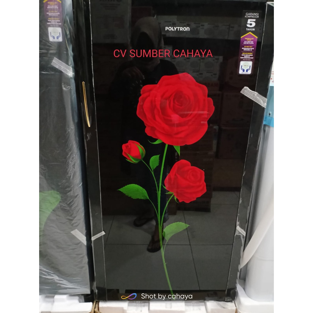 Polytron Kulkas 1 Pintu 160L Belleza Tempered Glass PRA 16DRX PRA16DRX