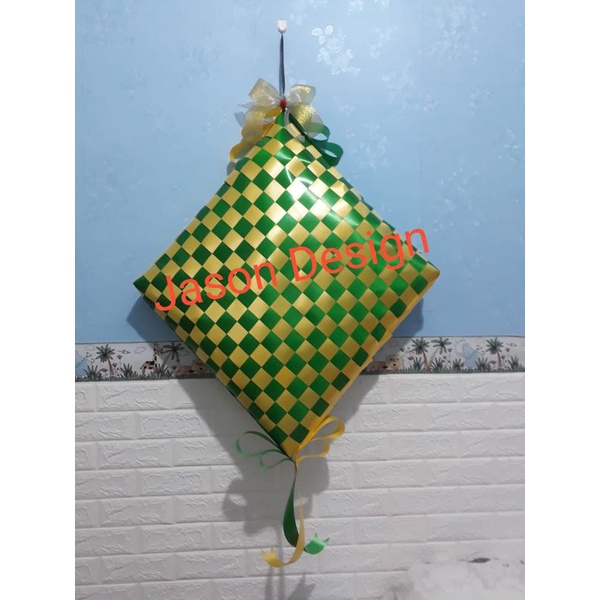 ketupat hias super besar jumbo diameter 90cm hiasan ketupat jumbo