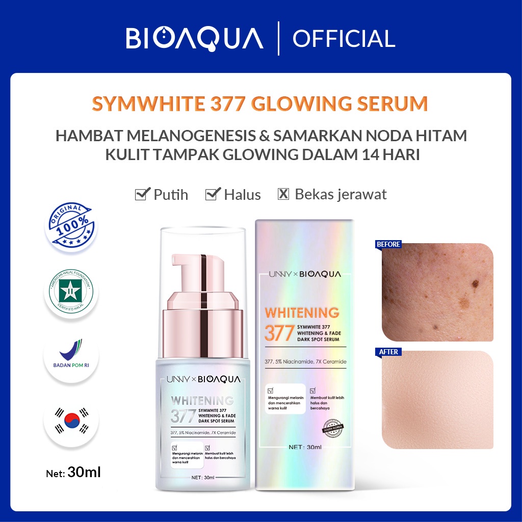 ✨ AKU MURAH ✨ BIOAQUA SymWhite 377 Whitening &amp; Fade Dark Spot PAKET SKINCARE SET ISI 3 ( SERUM/TONER/FACIAL CLEANSER )